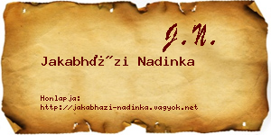 Jakabházi Nadinka névjegykártya